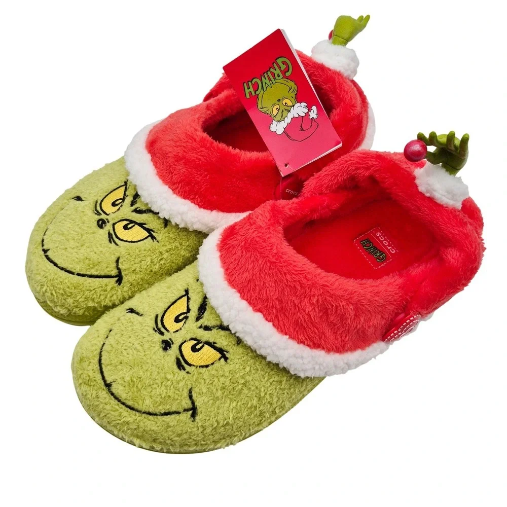 Crocs The Grinch Classic Lined Clogs Men's Size 9 Shoes Unisex Casual Green